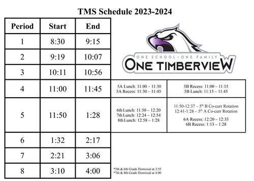 TMS Bell Schedule